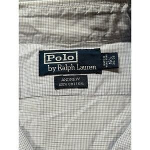 Polo By Ralph Lauren Mens XL 16 1/2 Andrew Purple Plaid Long Sleeve Button Up